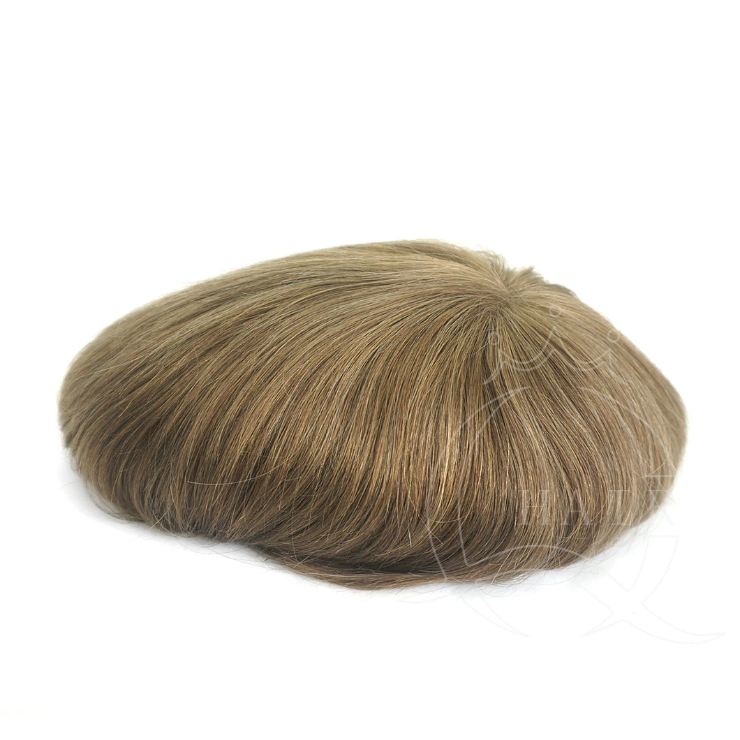 Perücke für Menschenhaar fein geschweißt ewig ewig Monofilament Toupee 8X10 Zoll Mono Base Man Toupee 18 Farbe Haarteil Medizinisches Haar Verlustperücke