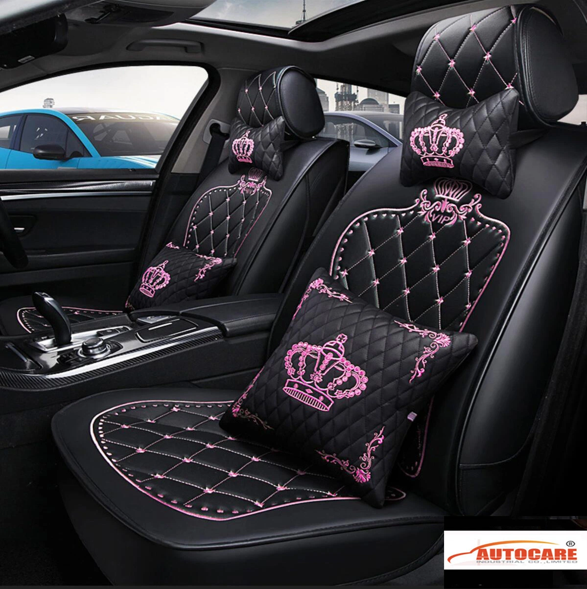 2020 Hot Fashion Crown Diamond Car Seat Cover