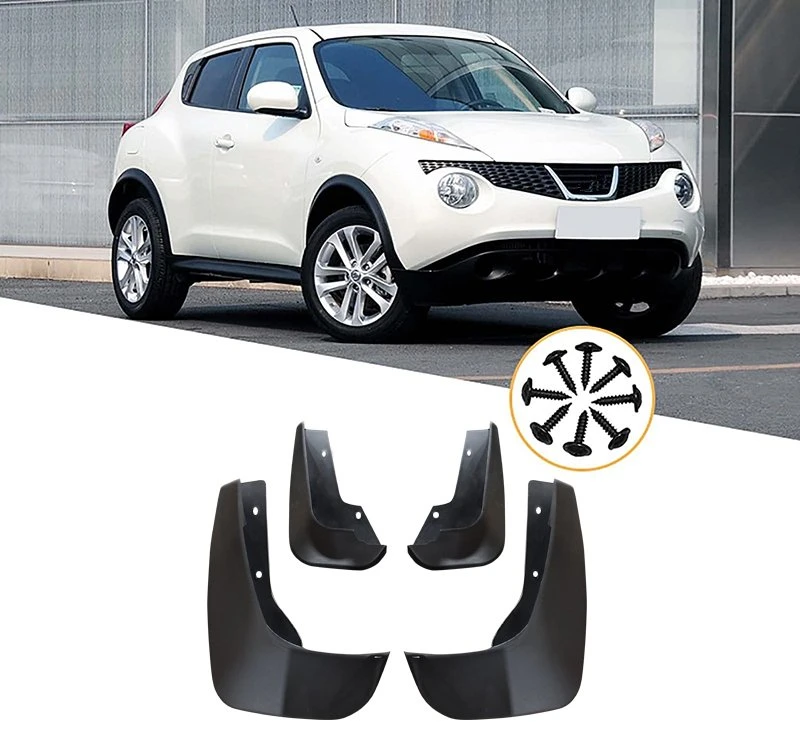 Conjunto Nissan Juke X-Trail Kicks Patrol NV200 Qashqai/Rogue Sport moldado Guarda-lamas guarda-lamas guarda-lamas guarda-lamas traseiros dianteiros Guarda-lamas 4PCS