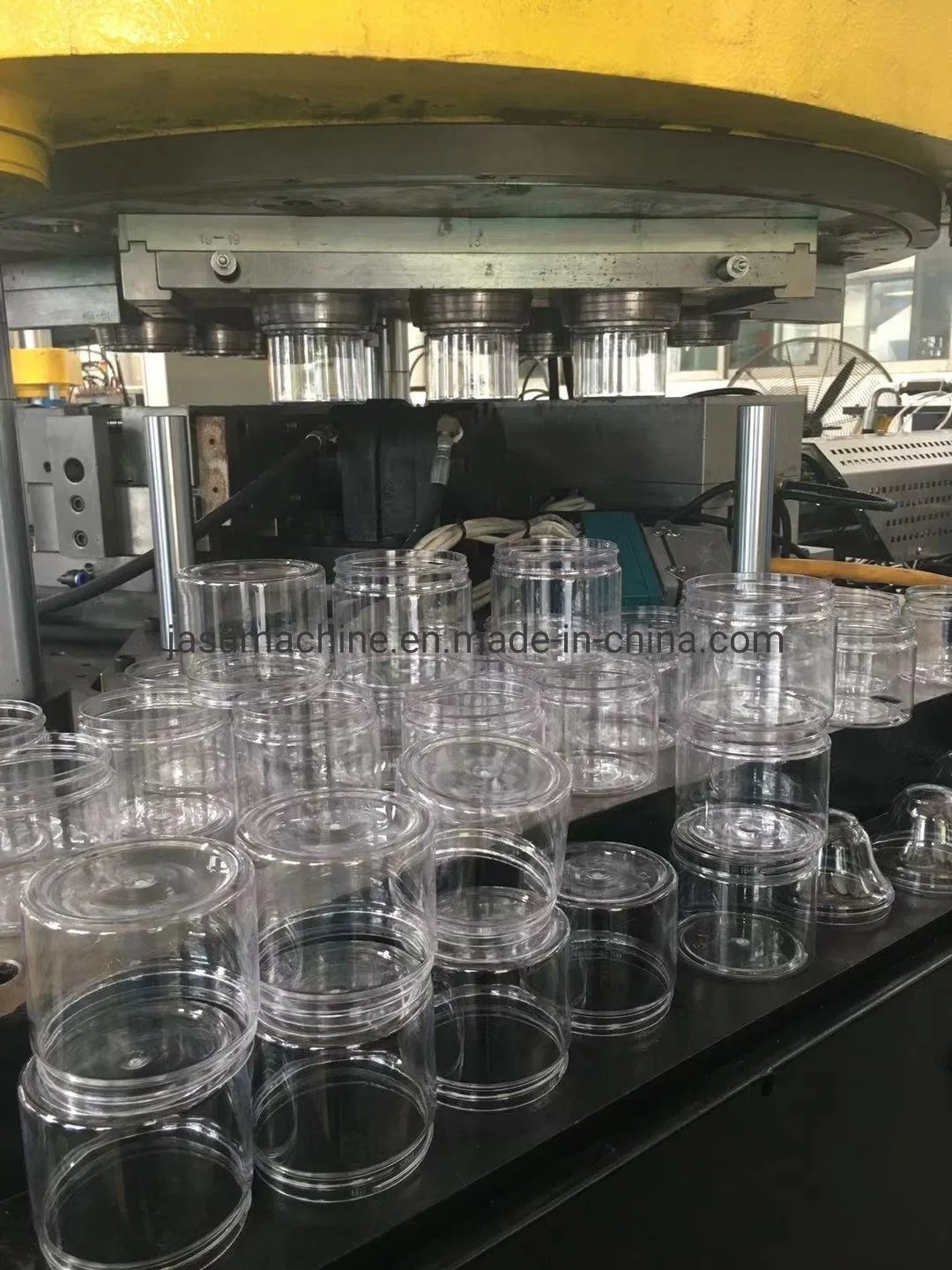 High Speed 4cavity Plastic Wide Neck 90mm Pet Jar Cans Making machine Full Automatic Plastic Injection Blow Moulding PETG Jars Cans Stretch Blow Molding Machine