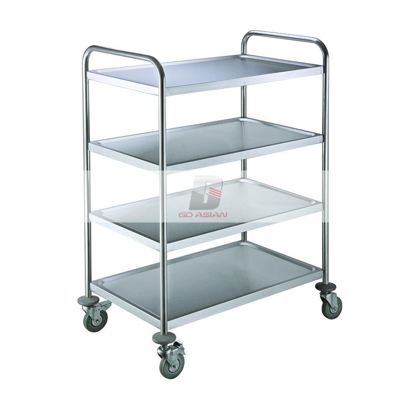 Commercial Stainless Steel Dining Cart L4 in Silver