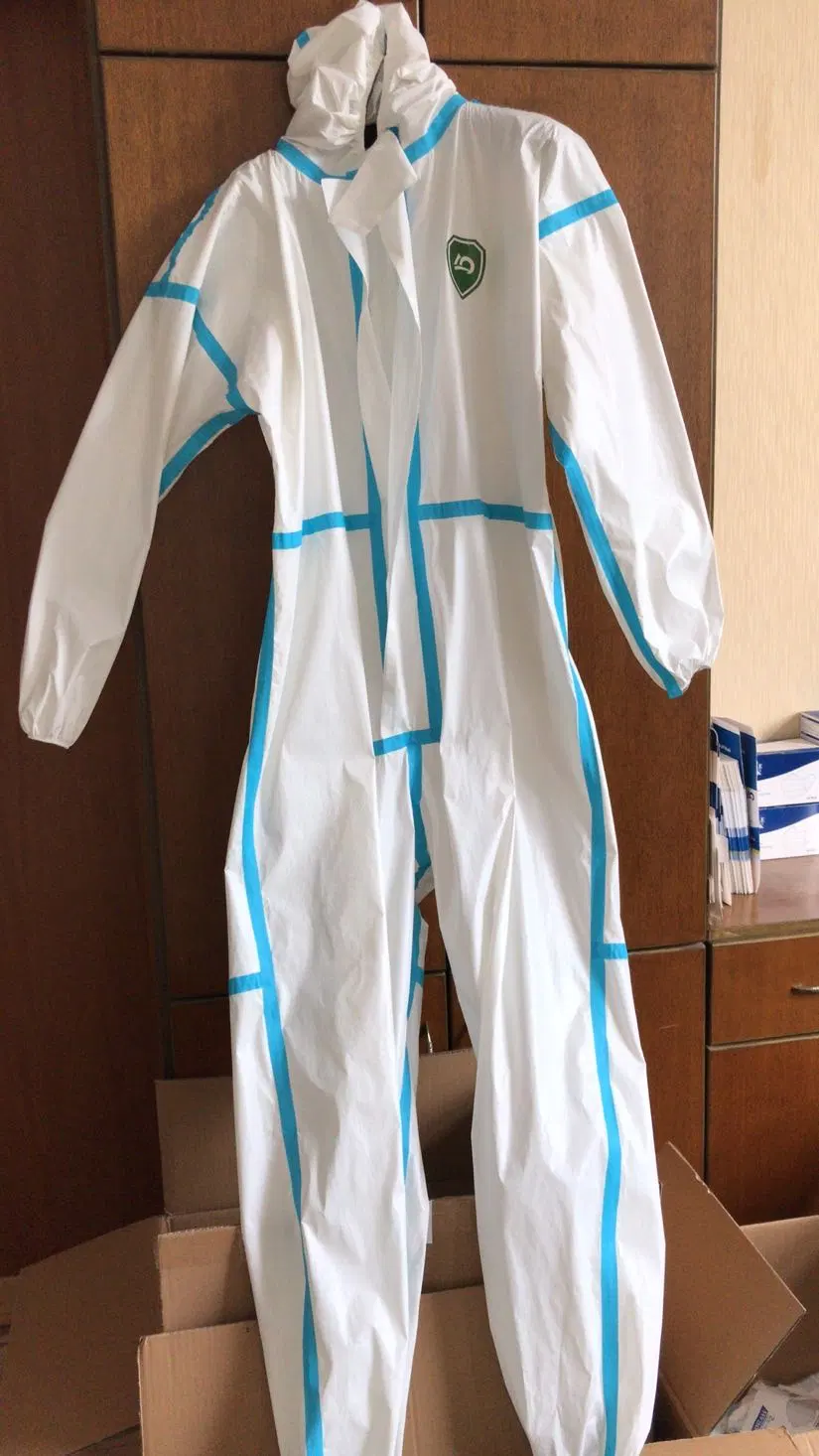 2021 Coverall Hazmat Suit Protects Disposable Hospital Safety Full Body Chemical Protection Isolation Clothing