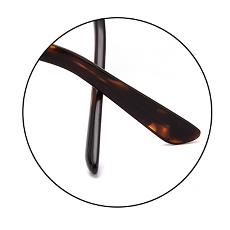 Round Rim Eyebrow Metal Stainless Steel Vintage Vogue Fashion Wood Wooden Bamboo Temple Acetate Tip Eyeglasses Optical Frames Eyewear