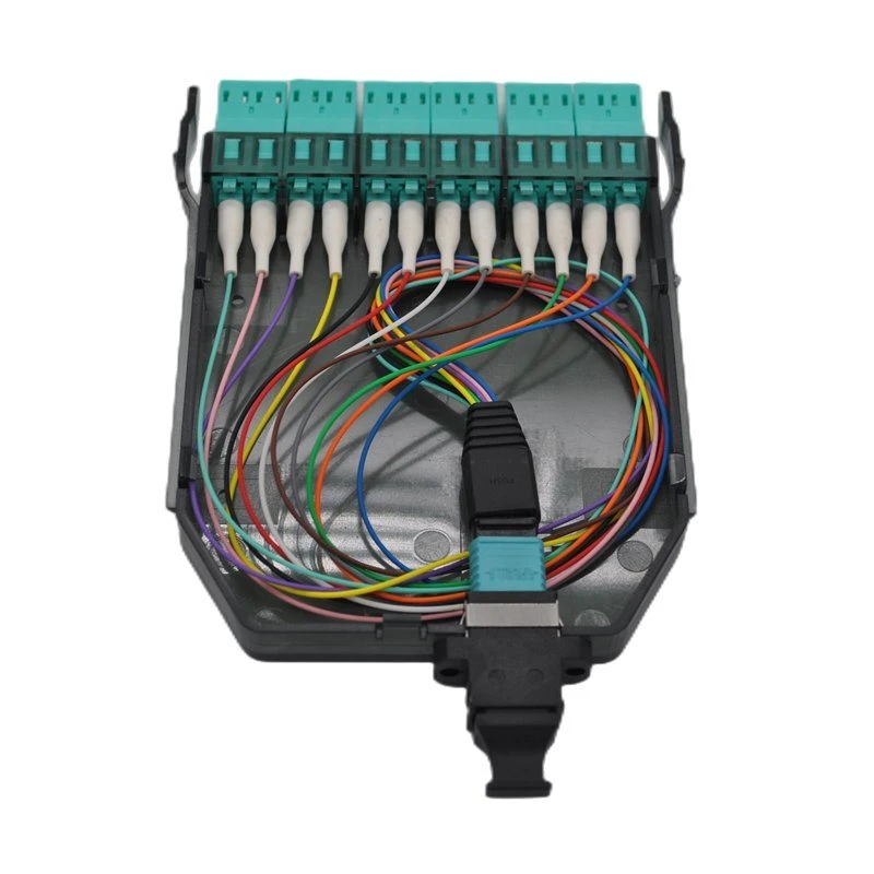 FTTH 12 conjunto de núcleos MPO-LC MPO de fibra óptica dúplex Modular