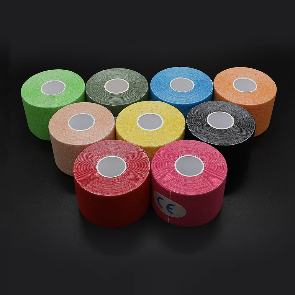 Disposable Medical Surgical Cotton Muscle Kinesiology Protective Sports Tape Approved by CE and ISO