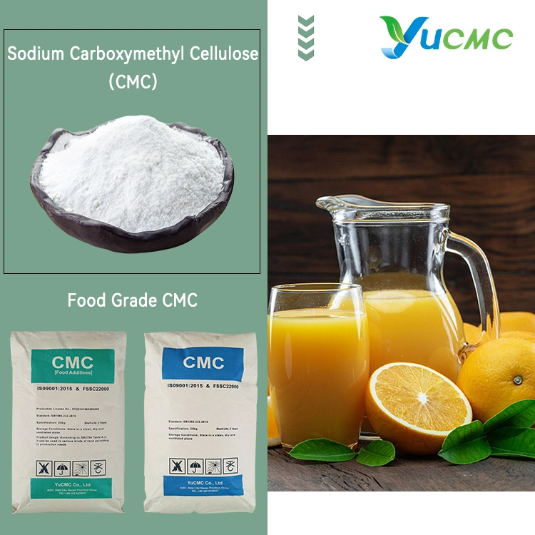 Yucmc Grado de Baja viscosidad Mayoreo Methyl Factory Carboxymethylcelulosa polvo Estabilizador Aditivo para el factor de alimento carboximetil celulosa CMC