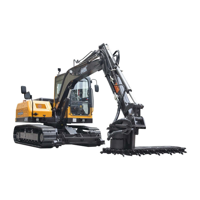 Modern Ballast Cleaner Operations Crawler Excavator Railway Machine