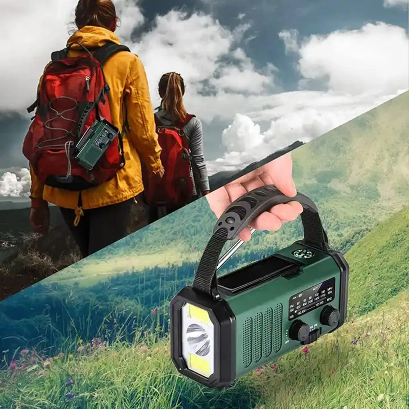 Portable Style Multifunctional Radio with Rechargeable Solar Hand Crank FM/Am/ Band