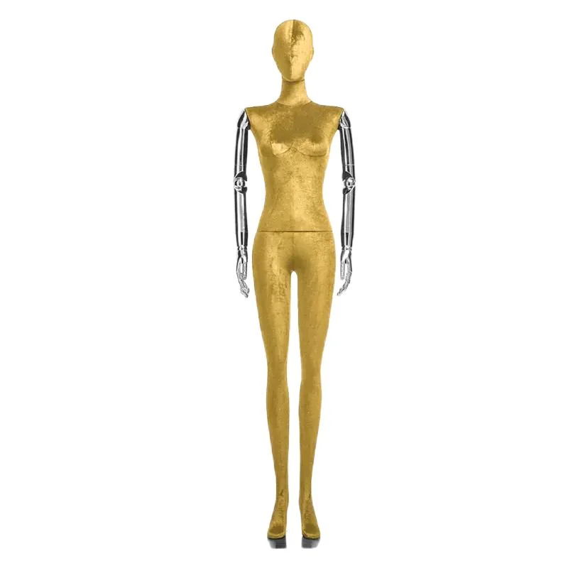 Velvet Flat Shoulder Model Full Body Window Dummy for Display Shelf