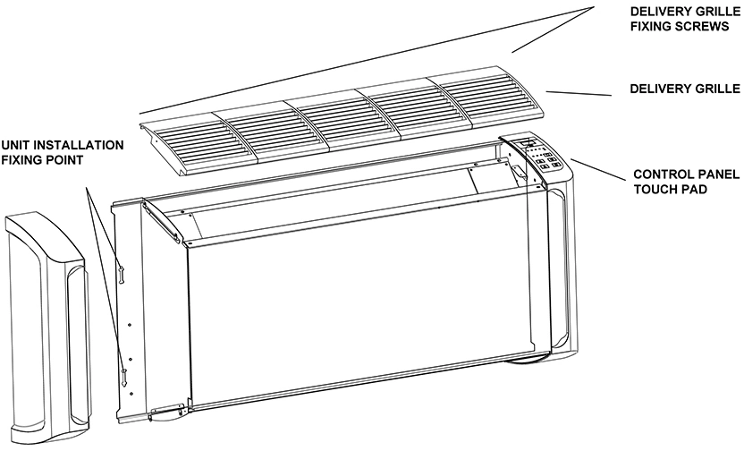 9000BTU DC Ptac para habitación de hotel con calefacción de la función de refrigeración