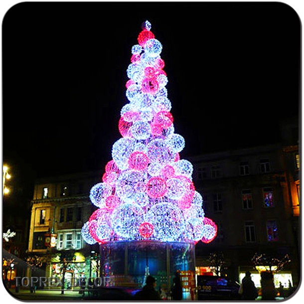 New LED Effect Holiday Event New Year Decor Outdoor Collapsible Christmas Tree with Lights