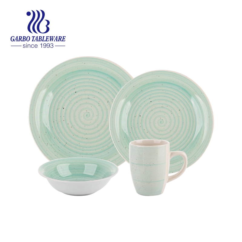 Color Box Packing Customized Color Logo 16PCS Ceramic Dinner Set