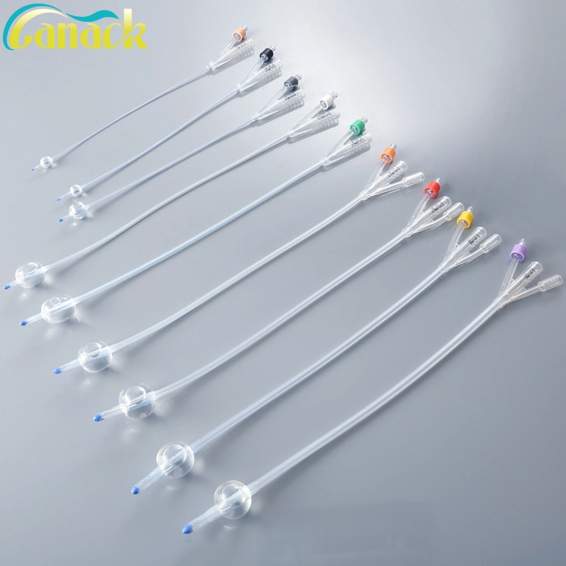 100% Medical Grade Silicone 2-Way Foley Balloon Catheters