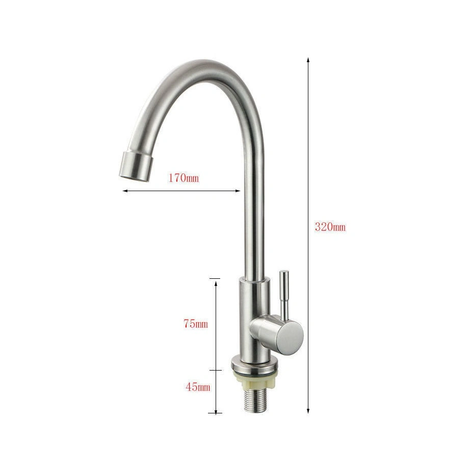 304 Robinet de cuisine en acier inoxydable à tirer OEM