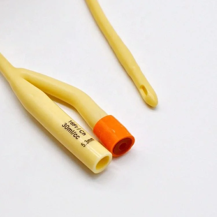 Medical Natural Latex Foley Urinary Catheter with Silicone Coated