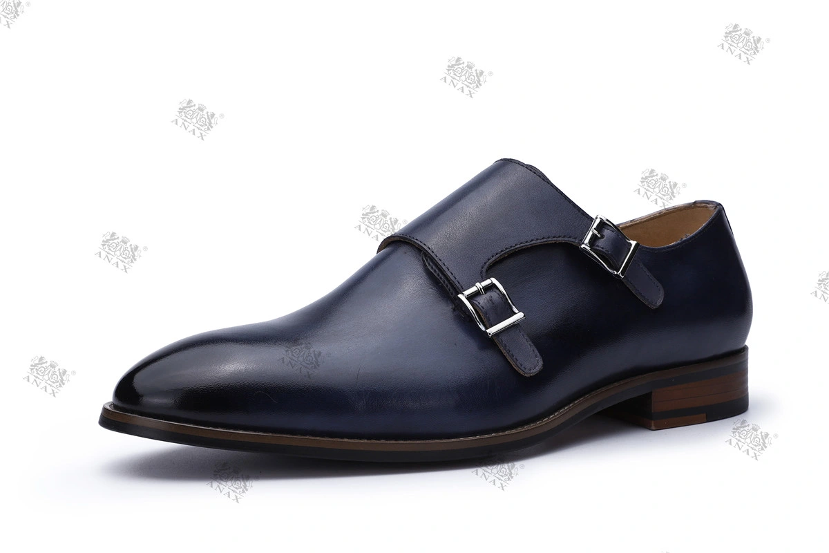 New Hand-Dye Leather-Shoes Men Shoes Casual-Shoes Sports Monk Strap Shoes