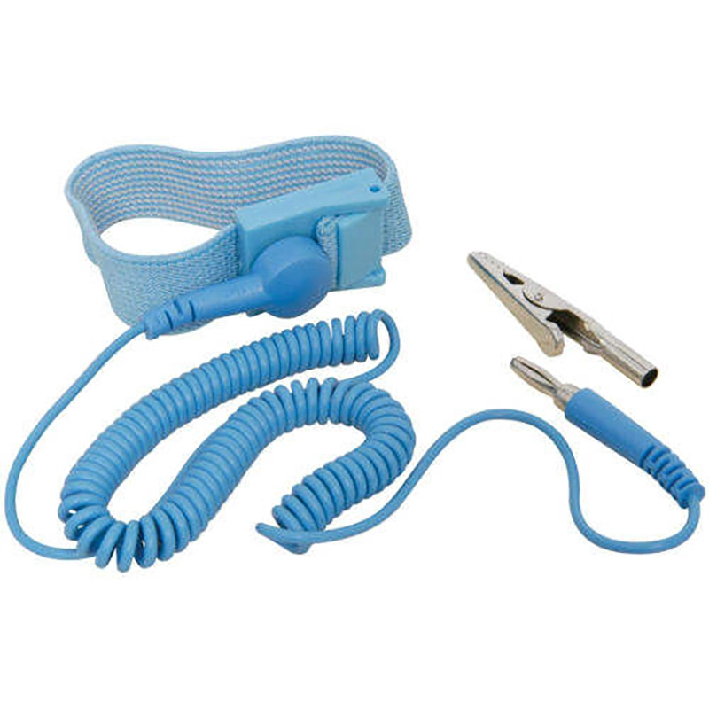 Blue Cleanroom Workshop Adjustable Elastic ESD Anti-Static Wrist Strap