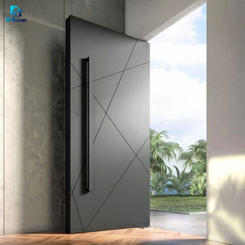 Luxury Design Stainless Steel Entrance Door Exterior Security Front Pivot Door Modern Entry Black Aluminum Pivot Door