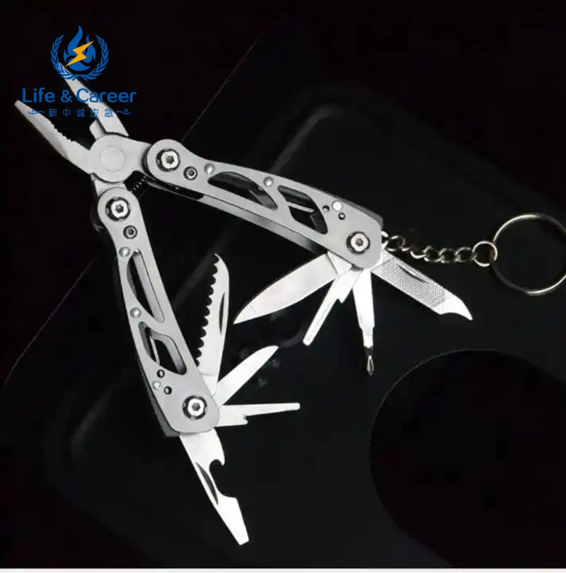 Camping Multitool Folding Plier Scissors Fishing Multi Tools Plier Screwdriver Bits Knife Multifunctional Survival Tool