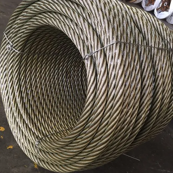Manufacturer 6*24 FC DIN3068 En12385 Galvanized Steel Wire Rope for Trawl Fishing