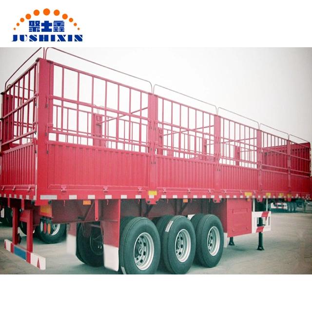 Hot Selling Tri-Axle 60tons Store House Bar Cattle Stake Semi Trailer for Sale