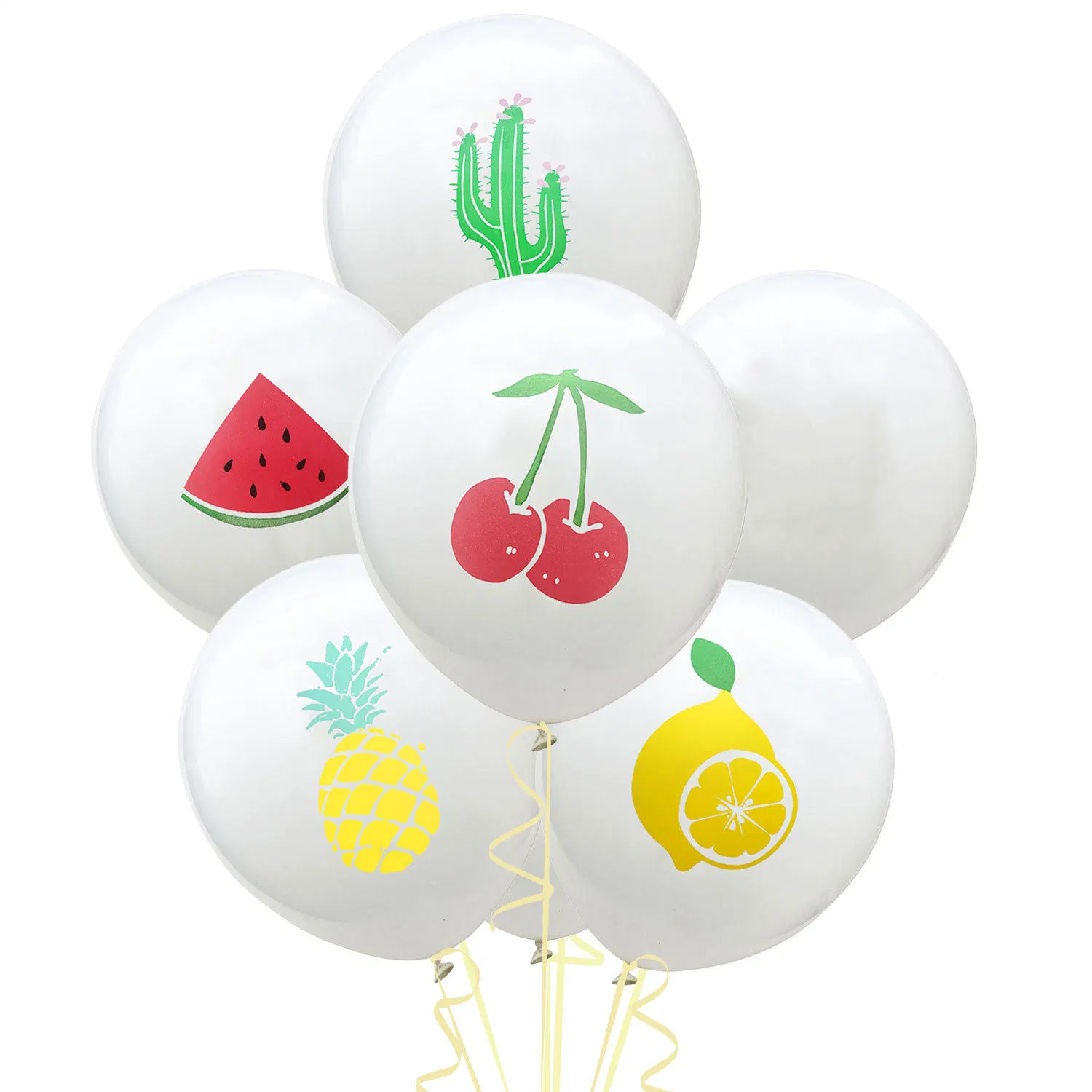 Wholesale 12 Inch Cherry Lemon Pineapple Watermelon Fruit Latex Balloon for Summer Hawaii Party Decoration