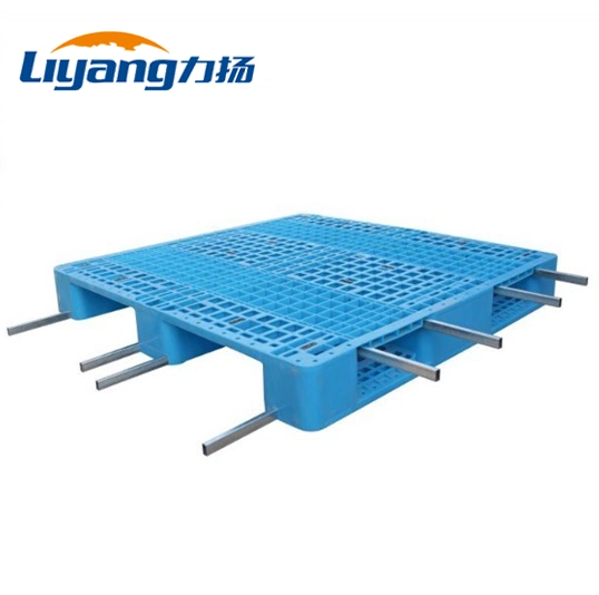 3 Runners Bottom Grid Surface HDPE Virgin Material Rack and Stack Plastic Pallet