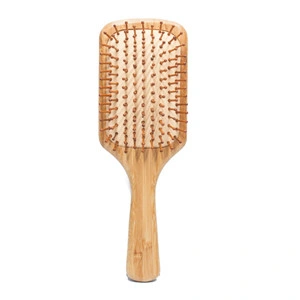 Brosse à cheveux en bambou écologique pour le soin du cuir chevelu