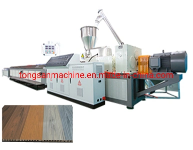 Sanding Brushing Treatment Online Embossing PE WPC Decking Machine Manufacturer