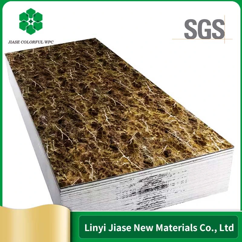 Moisture and Mildew Proof Interior Decorative Paneling Sheets Hard Vinyl Bamboo Fiber Solid Wall Board Marble PVC Cladding Panel