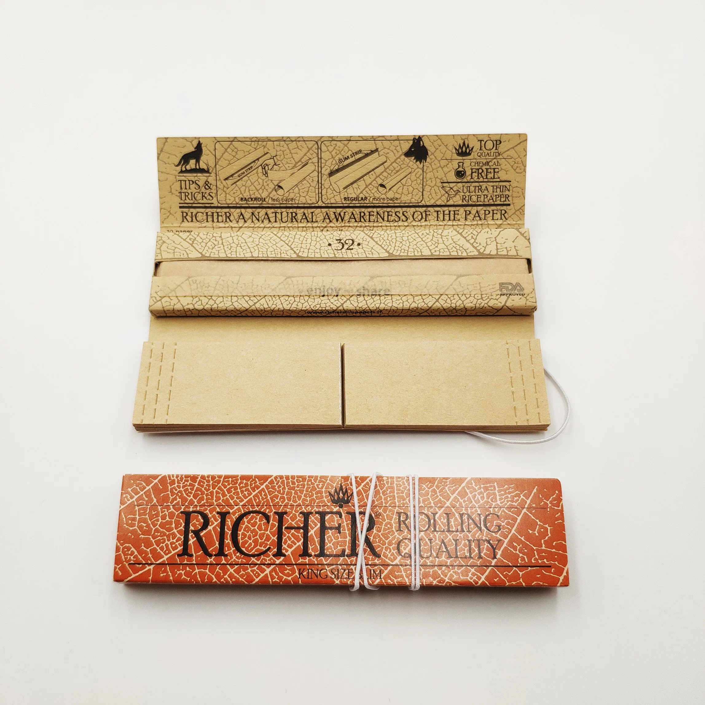 Richer Brand 14GSM Premium King Size Cigarette Smoking Rolling Paper