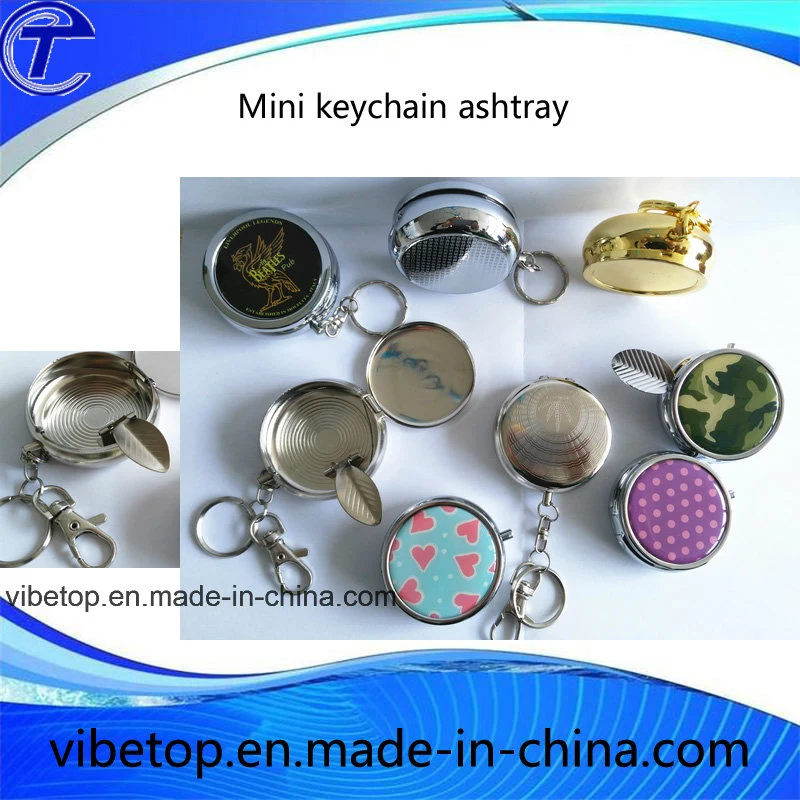 China Manufacturers Export Beautiful Creative Metal Mini Portable Ashtray