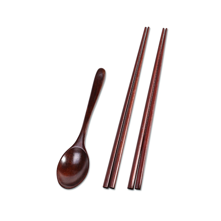 2019 Home Gift Wooden Bamboo Spoon Chopsticks Cutlery Set