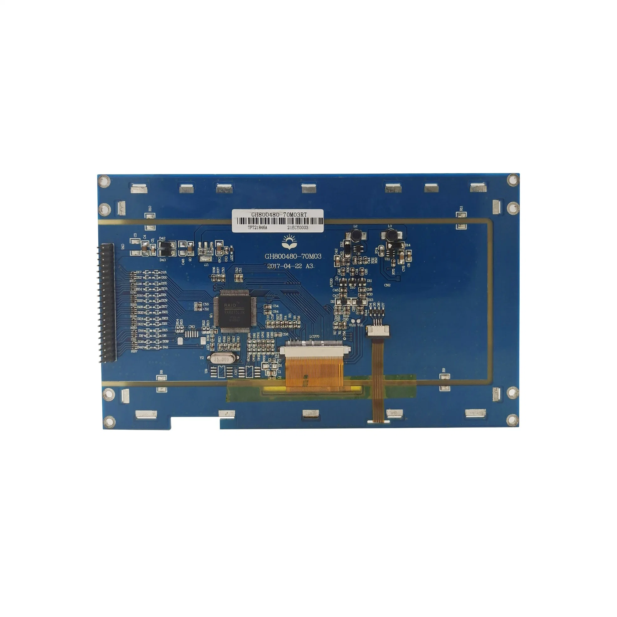 7 Zoll 800*480 Ra8873 oder Ra8875 8-Bit/16-Bit 8080 oder 4-Wire SPI-LCD-Modul