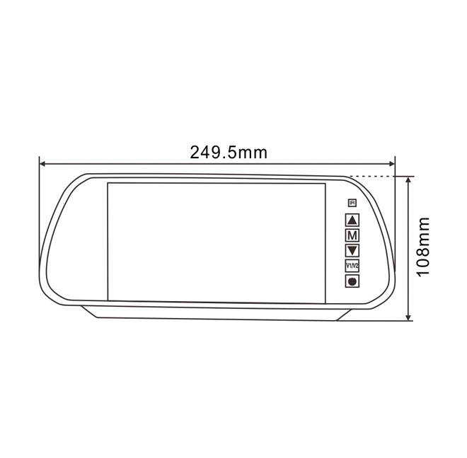 Asistente de estacionamiento para automóvil Monitor de espejo retrovisor de 7 pulgadas