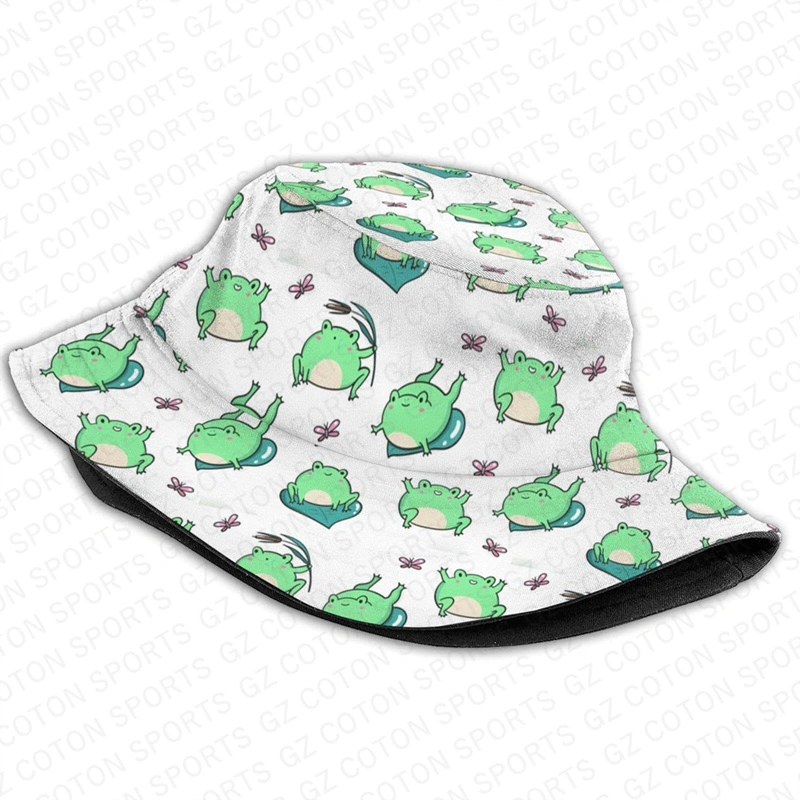 Wholesale/Supplier Ladies Sublimation Reversible Double-Side-Wear Cute Bucket Hat Beach Fisherman Hats for Women