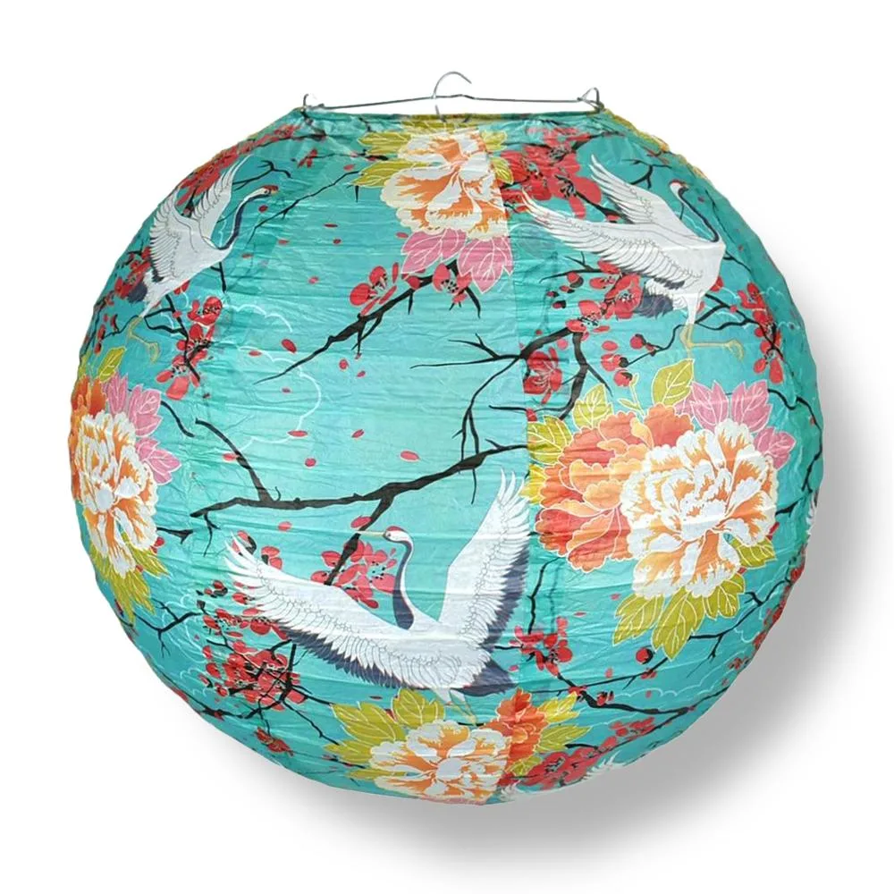 Rice Paper Solid Color Available Chinese Round Paper Lamp Hanging Decorations