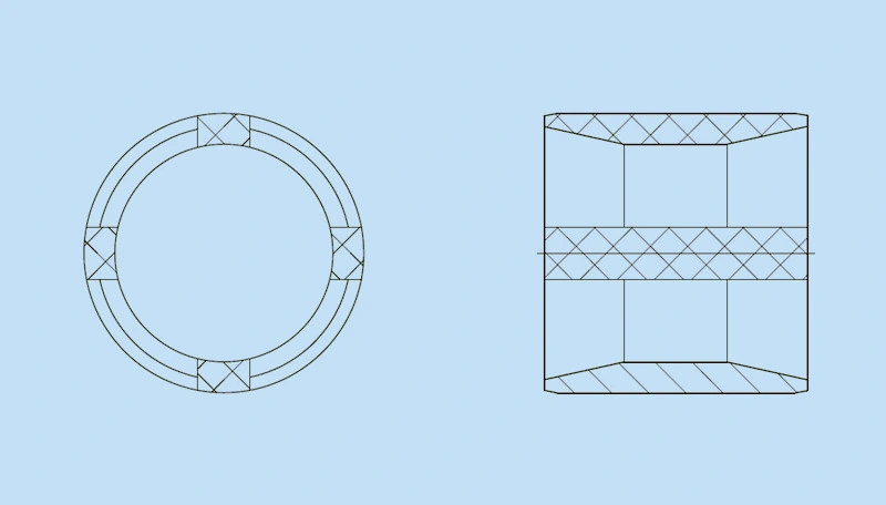 Double Angle Segmented Bushings Seven- Section Segmented Expansion Rubber Bushings Rubber Bushings Single Angle Bushings Double Angle Elasticity Bushings