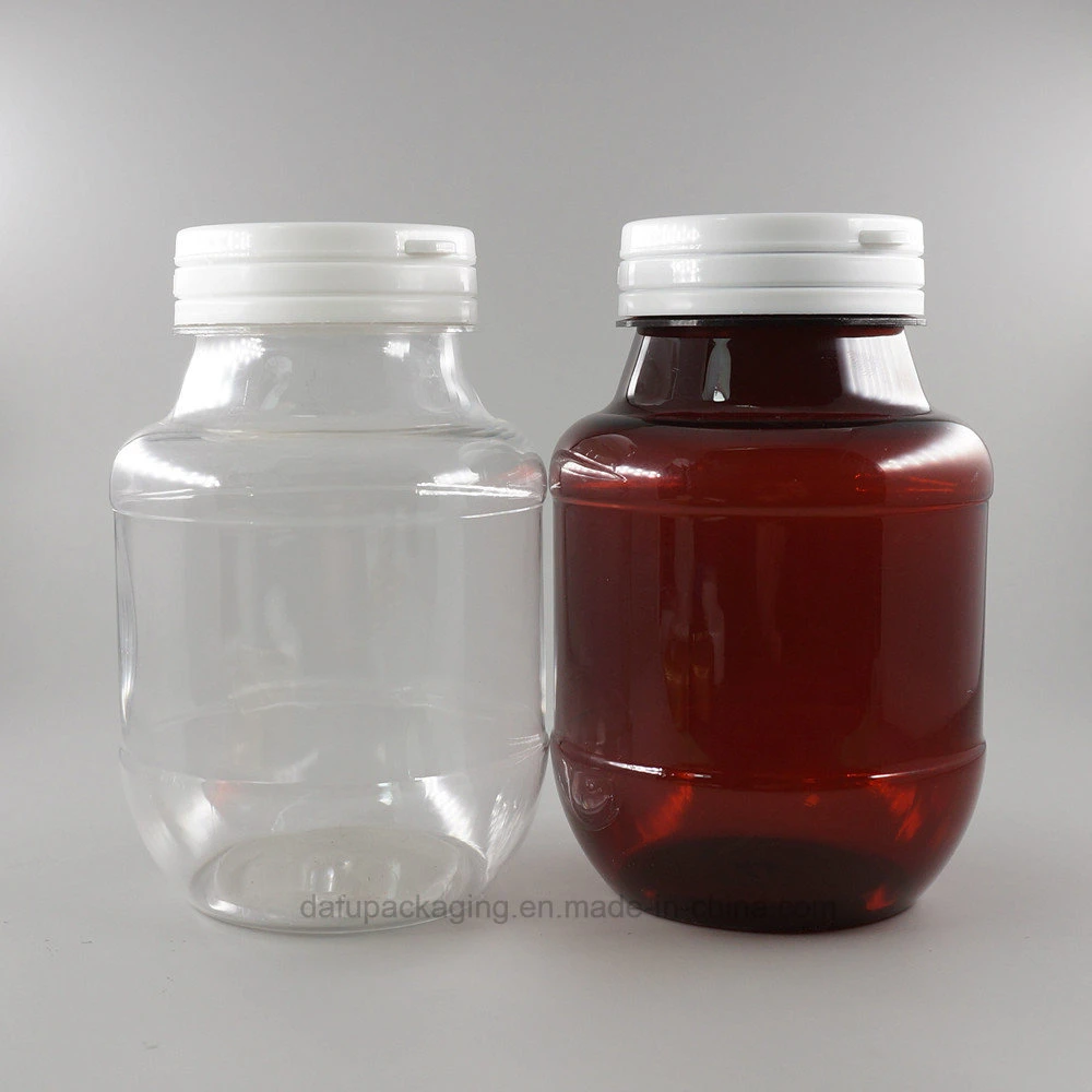 OEM Pet 230ml Special Shape Plastic Container Capsule Bottle with Tearing Cap