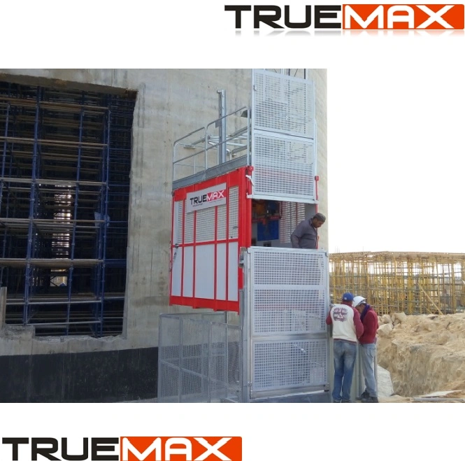 Truemax Aprobado ce jaula doble mástil galvanizado grúa de construcción de la sección