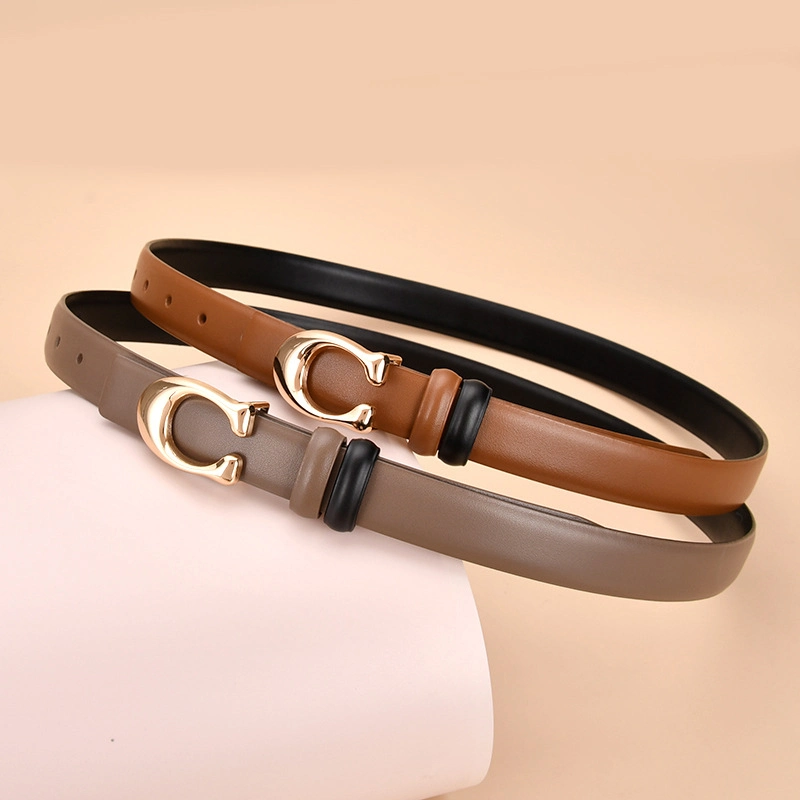 Lb3532 Fashion Logo Genuine Ladies Custom Leather Designer Belts Manufacturer Luxury Women Designer Belt