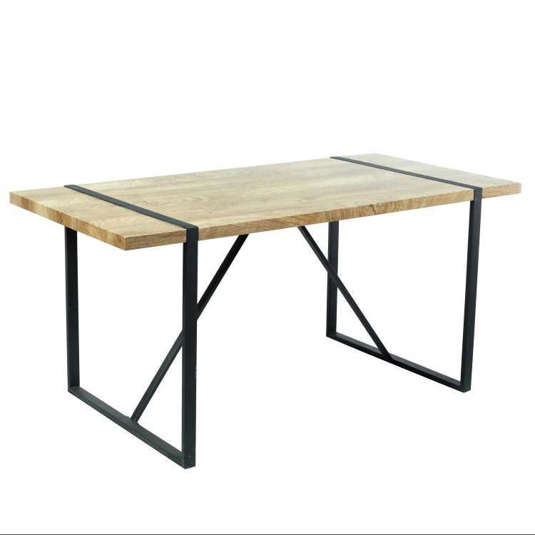 Farmhouse Modern Rustic 8 Seater Thin Weathered Dark Black Washed Oak Kitchen Dining Table