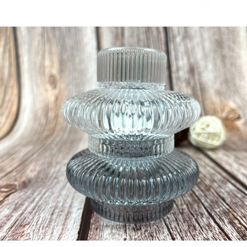 Modern Round Glass Tea Candlestick Tea Candle Holder