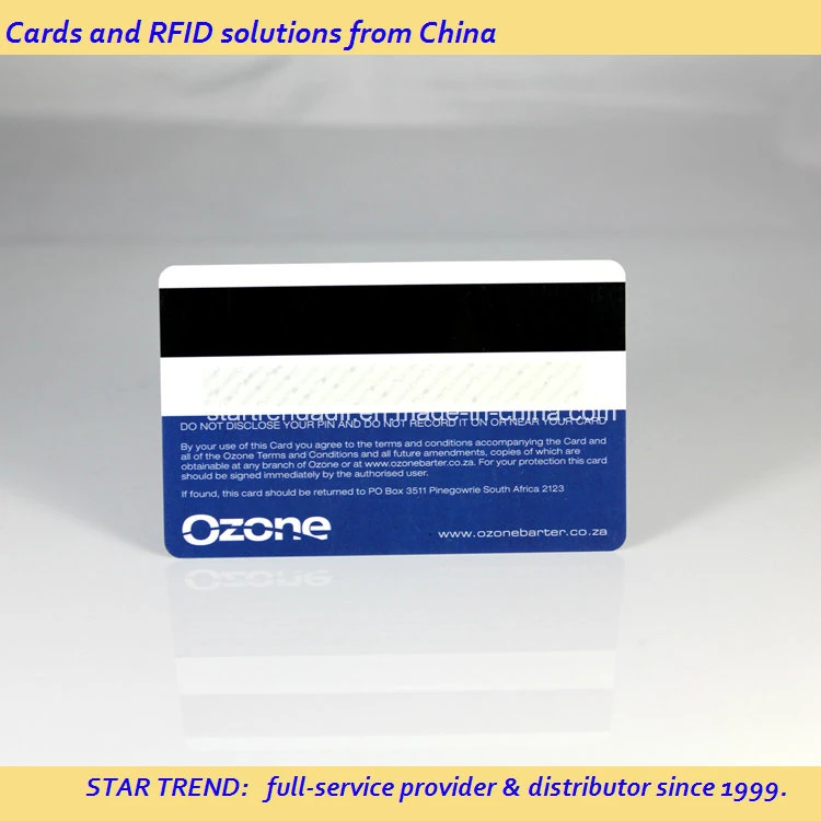 Printed ISO Hico Magnetic Stripe Card for Shopping Card