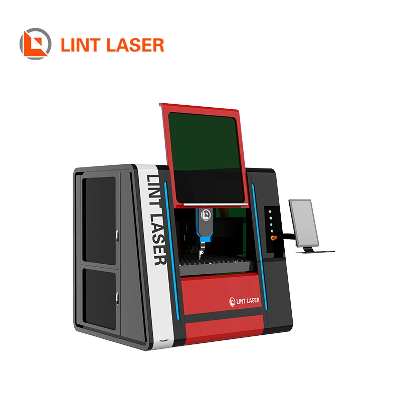 Enclosed Thin Steel Cut Professional Fiber Laser Cutter Equipment 4040 6060 6090 8080 1390 1310 1500W 2000W 3000W 4000W with Water Chiller for Metal