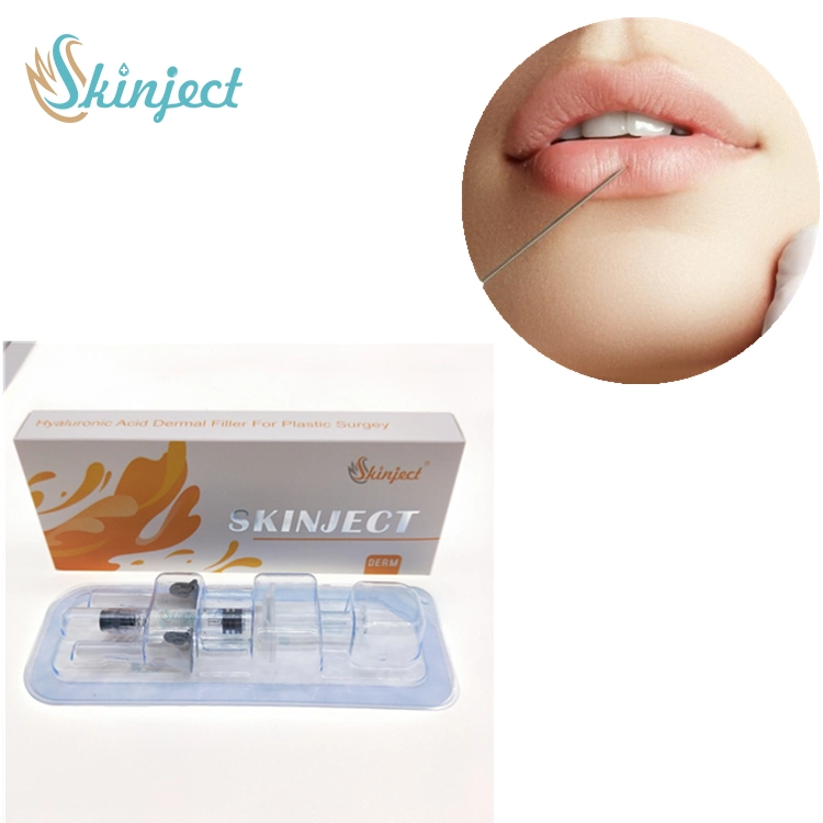 Skinject 2ml Cross Linked Hyaluronic Acid Dermal Filler Lip Plumper Injection Solution