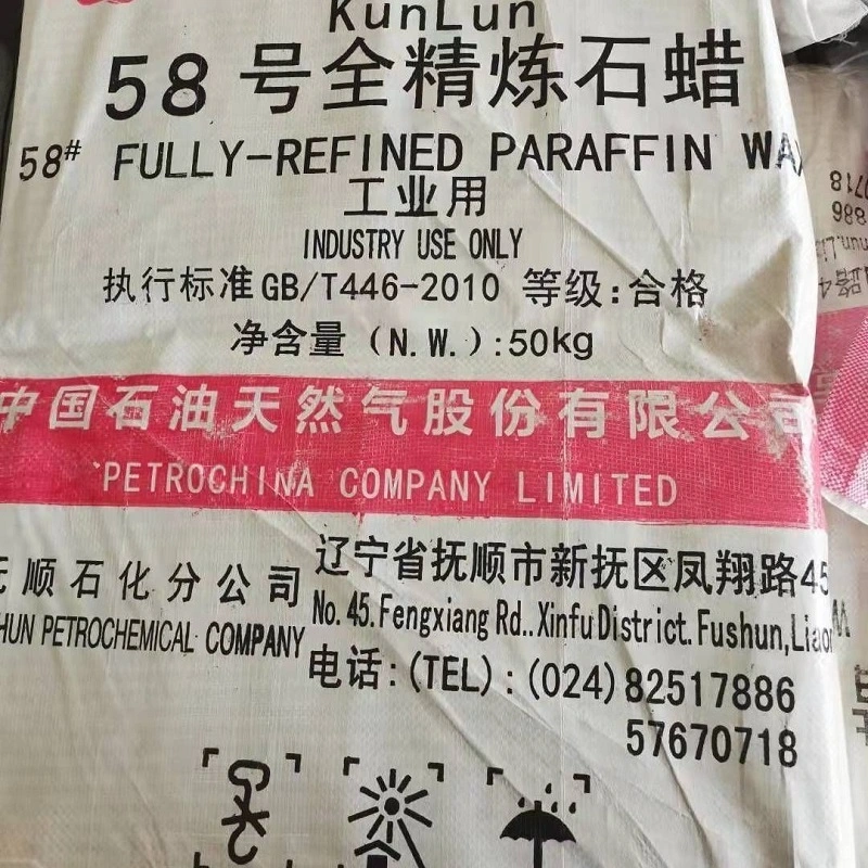 Tomada de velas de cera de parafina 58-60 Kunlun totalmente sólido refinado