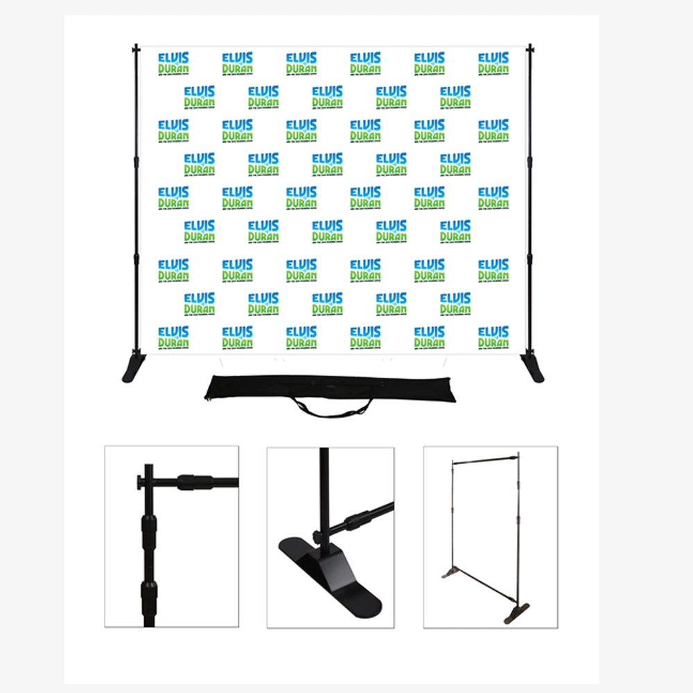 Adjustable Advertising Step and Repeat Banner Exhibition Display Stand