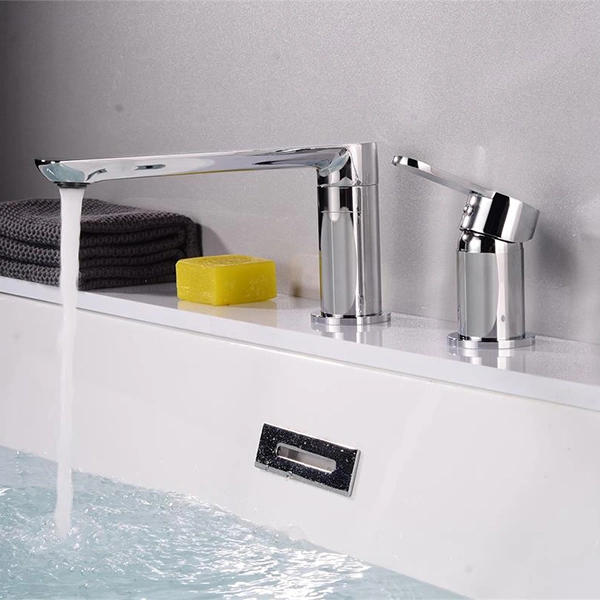 2 Löcher Single Handle Deck Montiert Messing Gold Badewanne Mischer Für Die Raumbadewanne