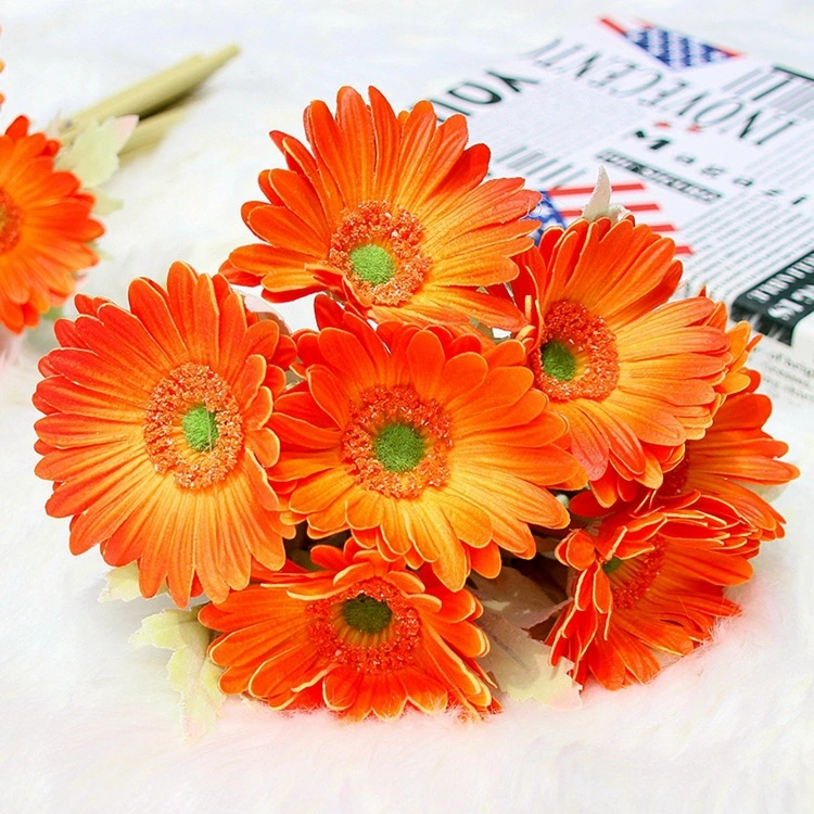 Wedding Deco Bridal Artificial Silk Real Touch African Daisy Gerbera Bundle